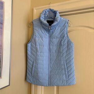 Talbots Blue Quilted Vest Size Medium Worn Once